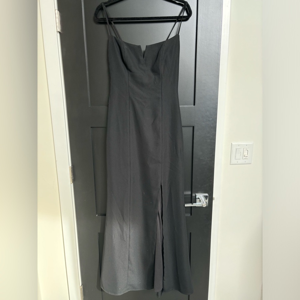 Thread Black Crepe Gown